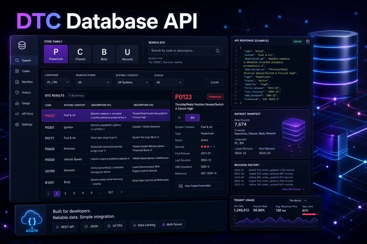 DTC Database API — product workflow visual